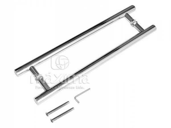 PUXADOR MAXI 104 DUPLO INOX 25 500MMXC600 CROMADO