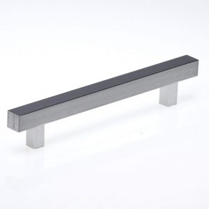 PUXADOR HASTVEL QUADRADO 160MM COM BASE QUADRADO ESCOVADO