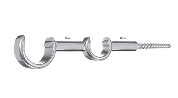 SUPORTE 28MMX19MM LEAO DUPLO COM ROSETA CROMADO COUSELO
