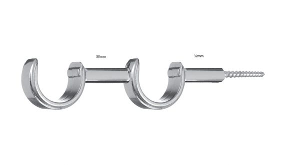 SUPORTE 28MMX28MM LEAO DUPLO COM ROSETA CROMADO COUSELO